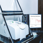 <A Fourier transform infra-red spectophotometer or FTIR unit sitting inside a fume hood running a sample versus a standard and showing the comparison on the monitor. Credit> 281255975 © S. Singha
| Dreamstime.com